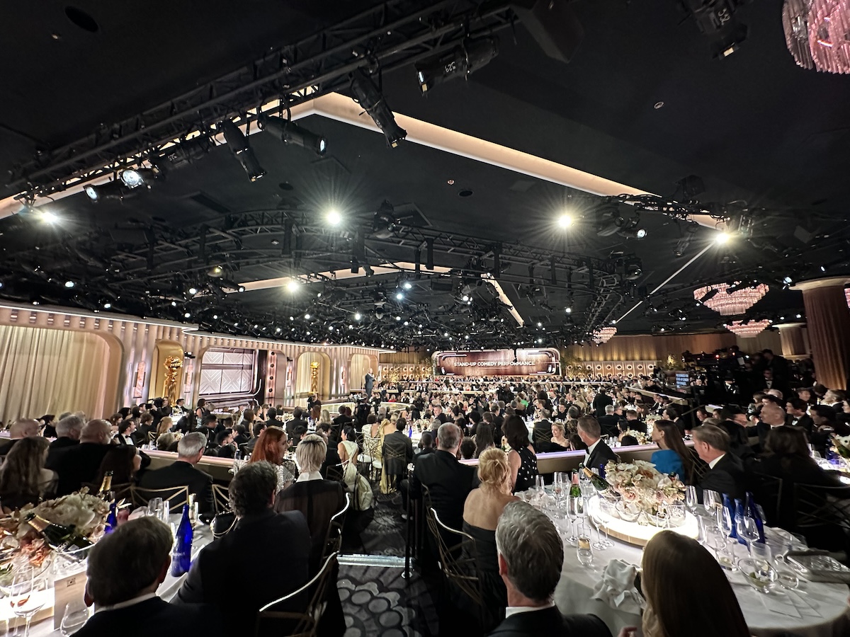 Uno scorcio del Beverly Hilton di Los Angeles che ha ospitato i Golden Globe Awards 2024