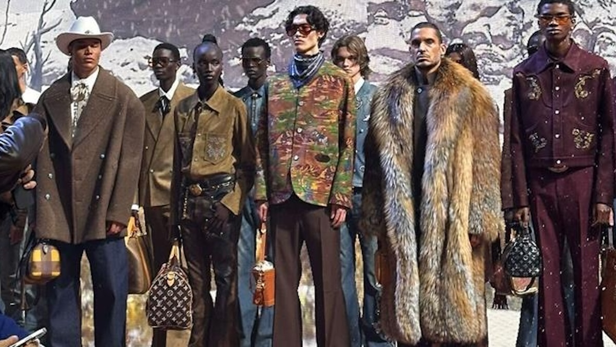 Un momento dello show Louis Vuitton a Parigi