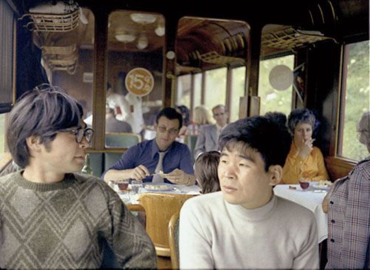 Miyazaki e Takahata in treno per Zurigo