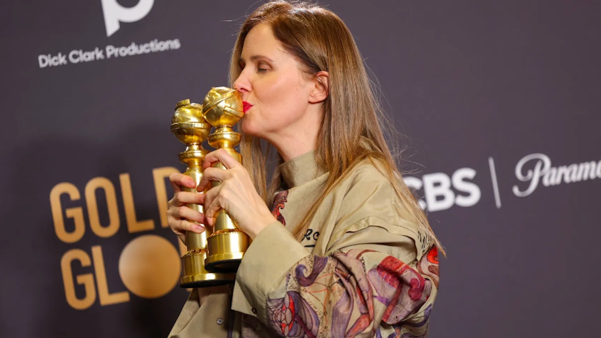 Justine Trier ai Golden Globes 2024 