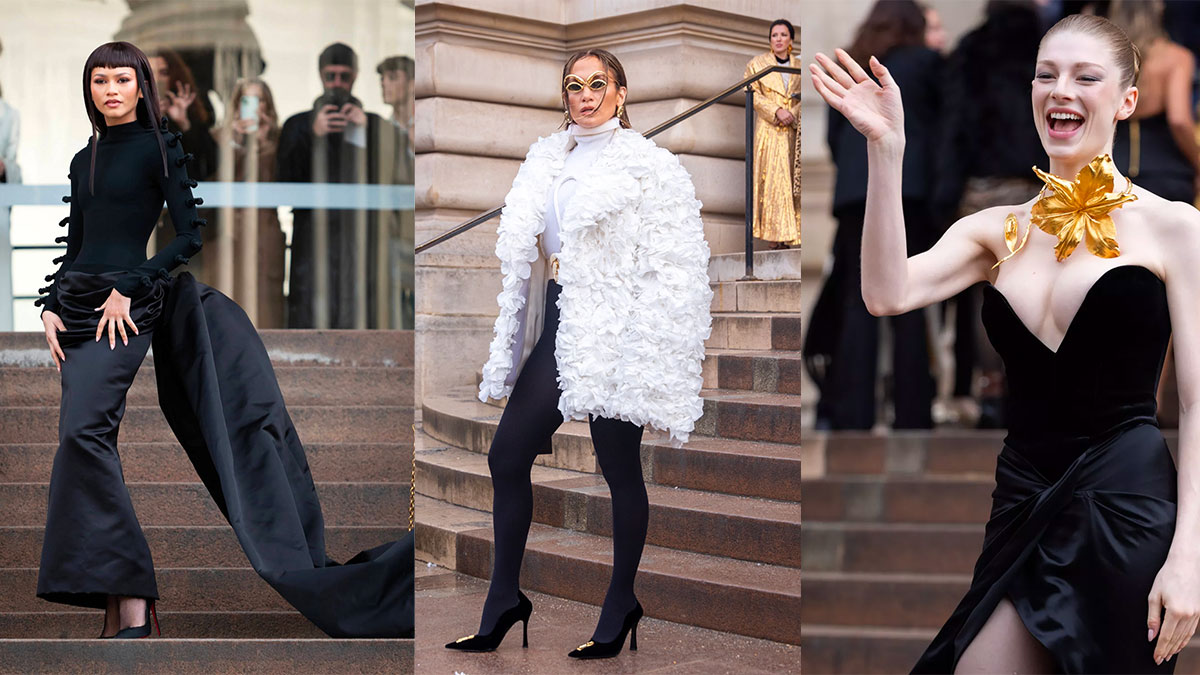 Zendaya, Jennifer Lopez e Hunter Schufer alla sfilata Haute couture di Schiapparelli a Parigi