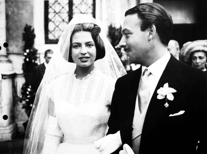 Matrimonio di Ira Furstemberg con il principe spagnolo Alfonso di Hohenlohe-Langenburg nel 1955