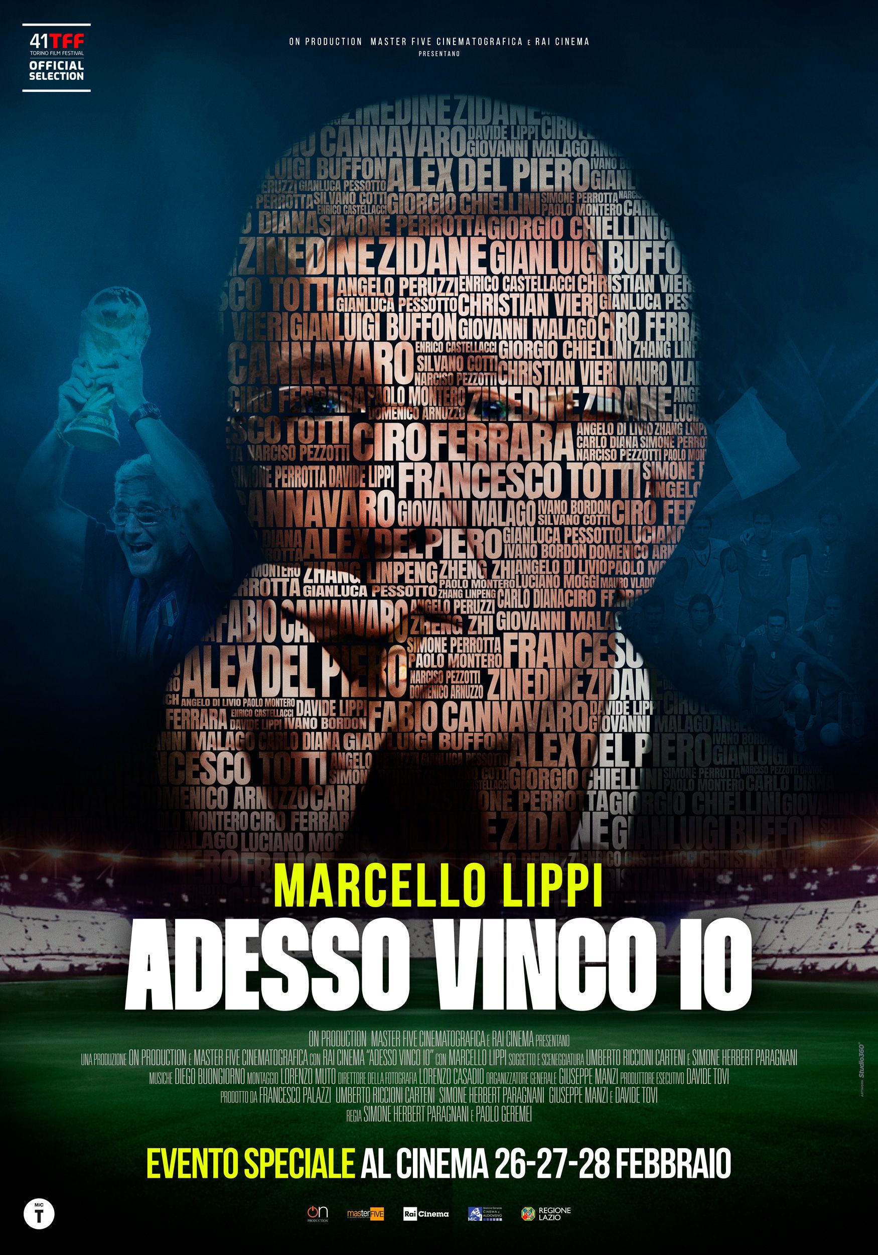 Il poster del documentario Adesso Vinco io, nelle sale il 26, 27 e 28 febbraio 2024