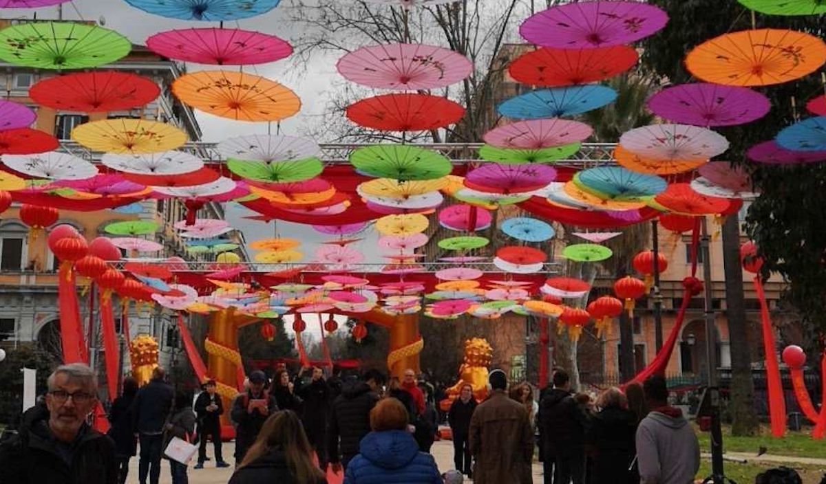 Un'immagine dal capodanno cinese a Roma