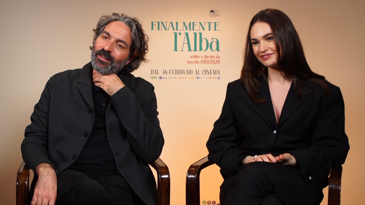 Saverio Costanzo e Lily James, regista e protagonista di Finalmente l'alba