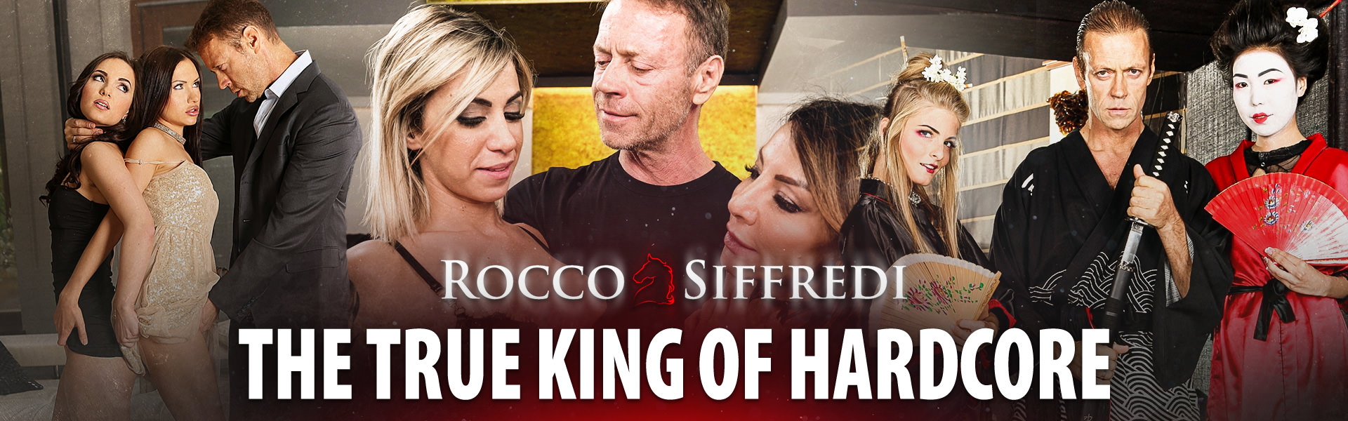 Il banner molto umile del sito ufficiale di Rocco Siffredi