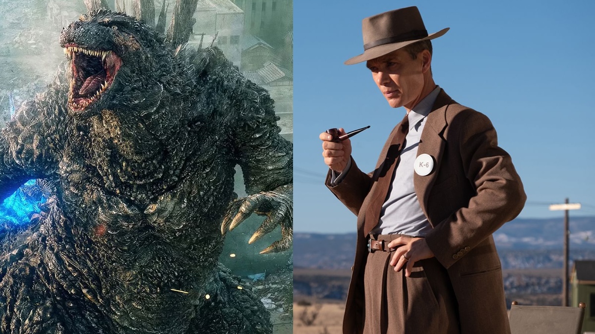 Una scena di Godzilla Minus One e di Oppenheimer