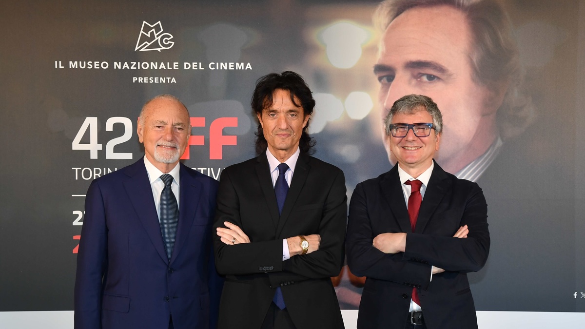 Il presidente del Museo Nazionale del Cinema Enzo Ghigo, il direttore artistico del Torino Film Festival Giulio Base e il direttore del Museo del Cinema Domenico De Gaetano