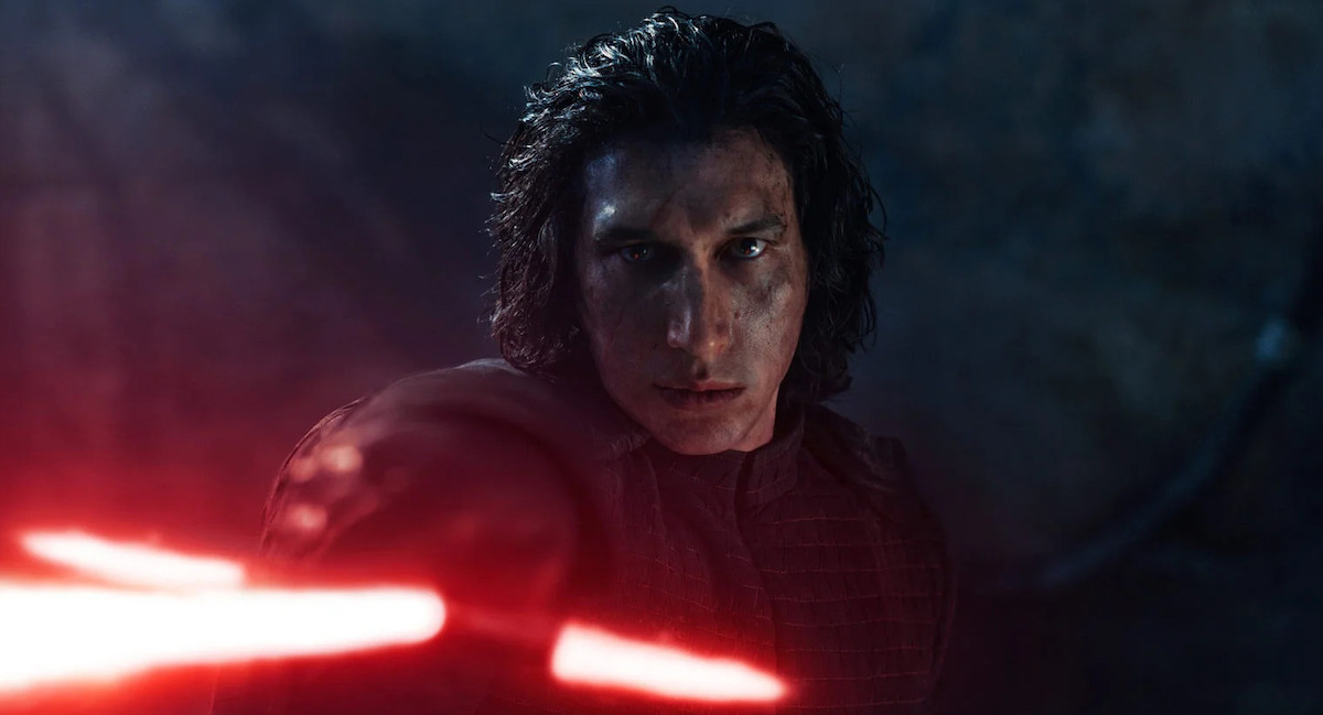 Adam Driver nei panni di Kylo Ren in Star Wars: Gli ultimi Jedi (2017)