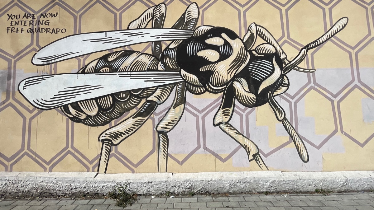 Nido di vespe, opera dello street artist Lucamaleonte