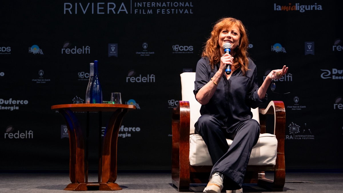 Susan Sarandon durante la masterclass al Riviera International Film Festival